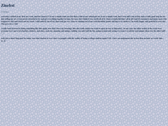 blogs/zinefest screenshot