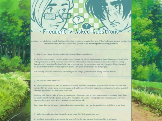faq screenshot