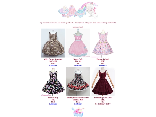 lolita/wardrobe screenshot