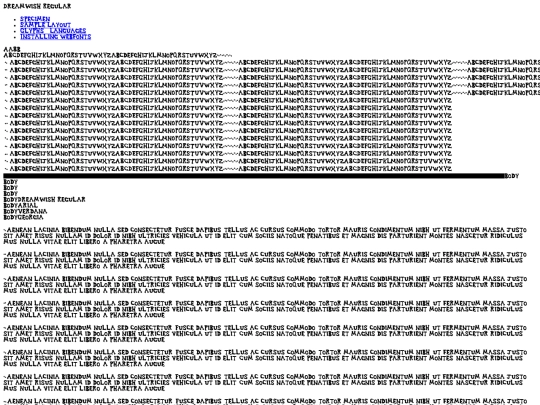 fonts/dreamwish/dreamwish-demo screenshot