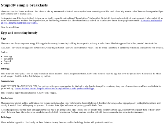 recipes/breakfast screenshot