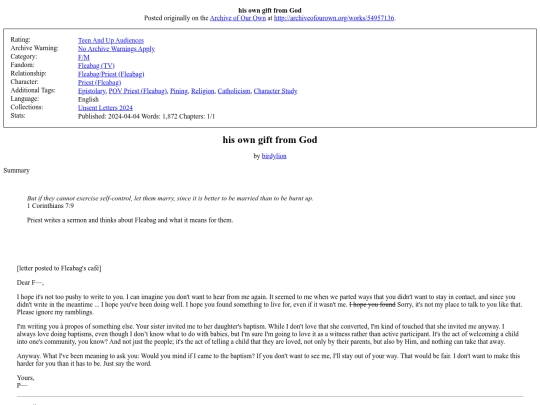 fanfic/HisOwnGiftFromGod screenshot