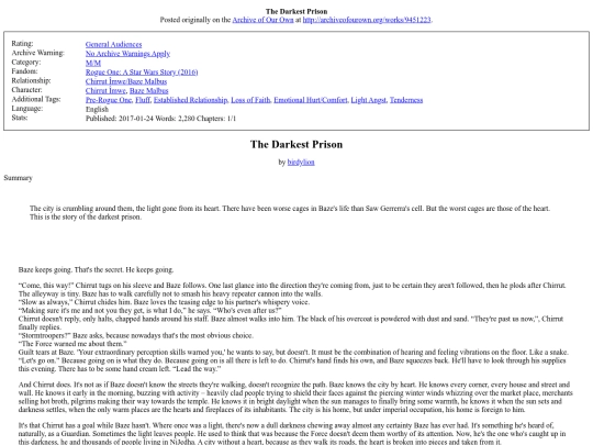 fanfic/TheDarkestPrison screenshot