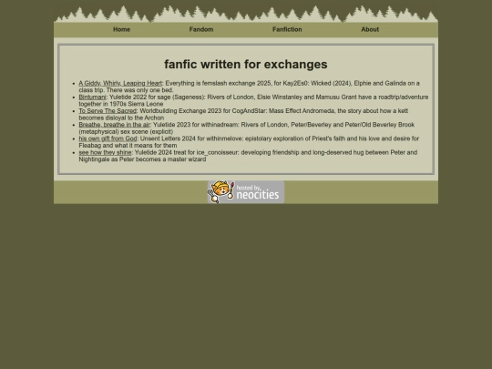 page/fanfiction/exchanges screenshot