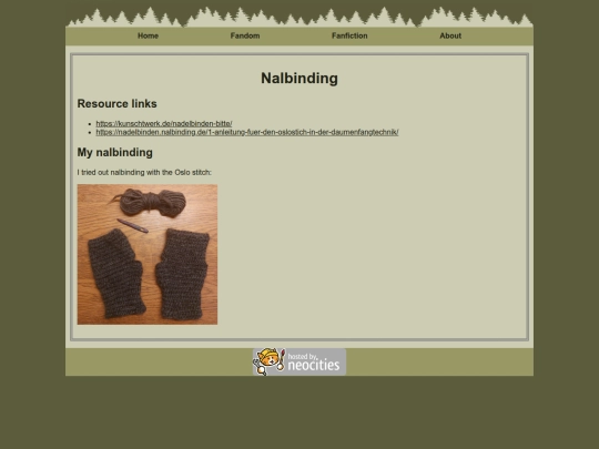 page/textile/nalbinding screenshot