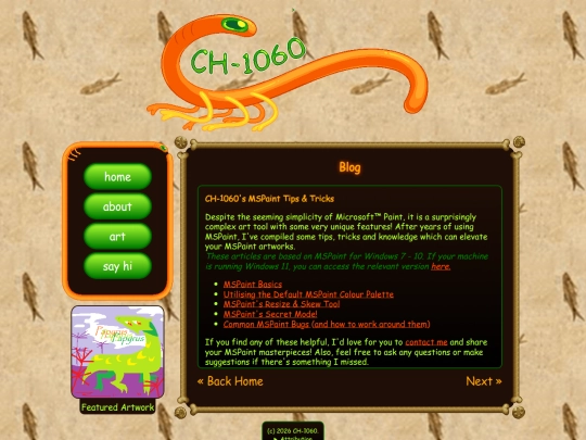 blog screenshot
