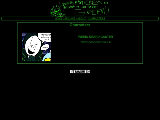 427COMIXZ/GastersHartyCrewAndTheQuestToTurnGasterGreen/characters screenshot