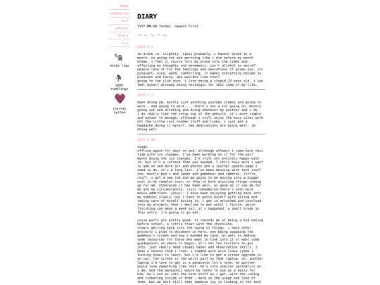 diary screenshot