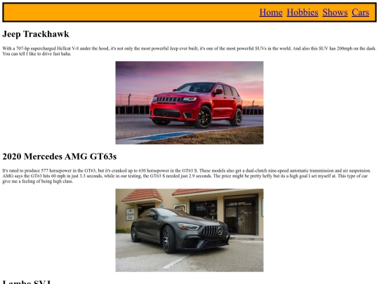 Cars screenshot