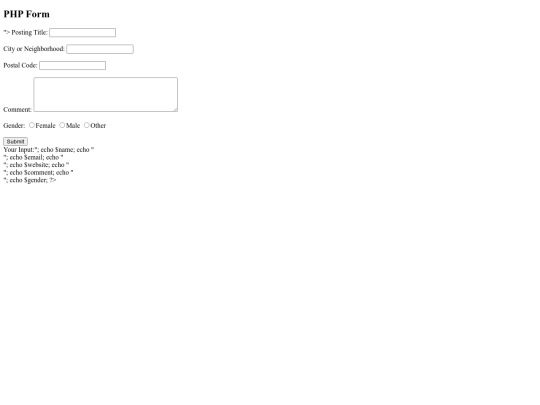 PHP screenshot