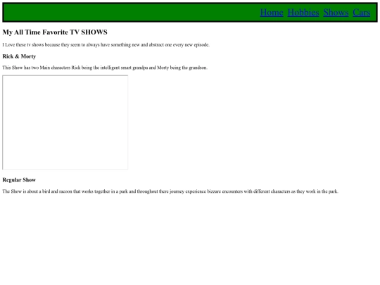 Shows screenshot