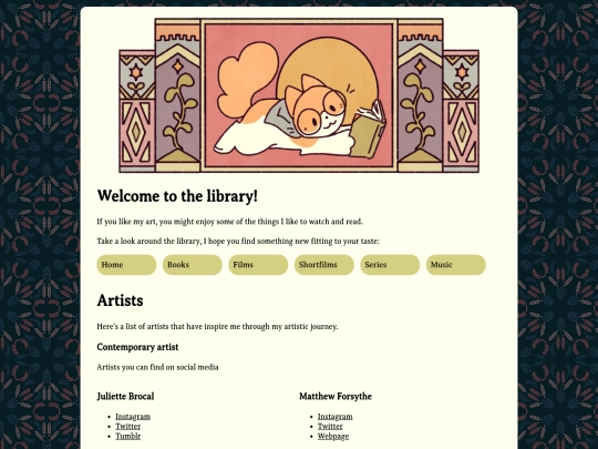 library/artists screenshot