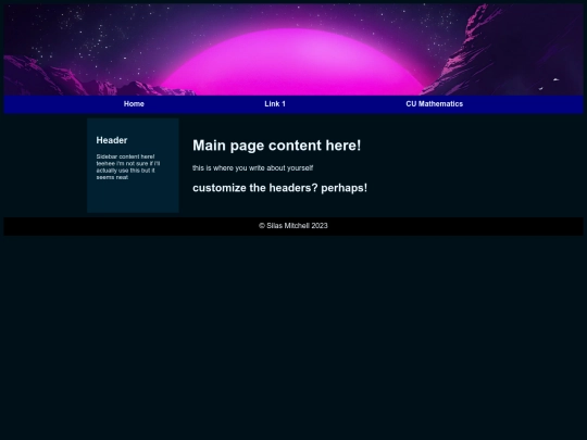 academicHomepage screenshot