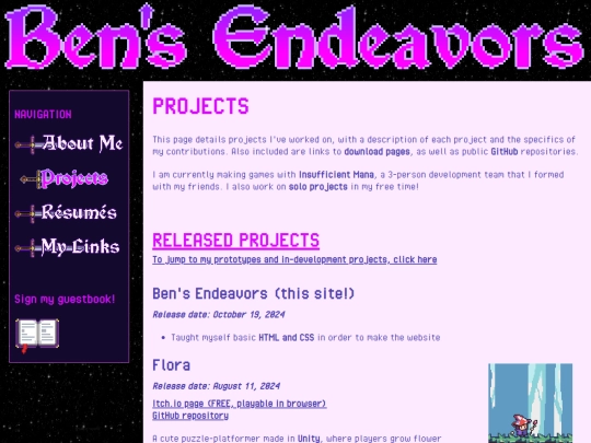 projects screenshot