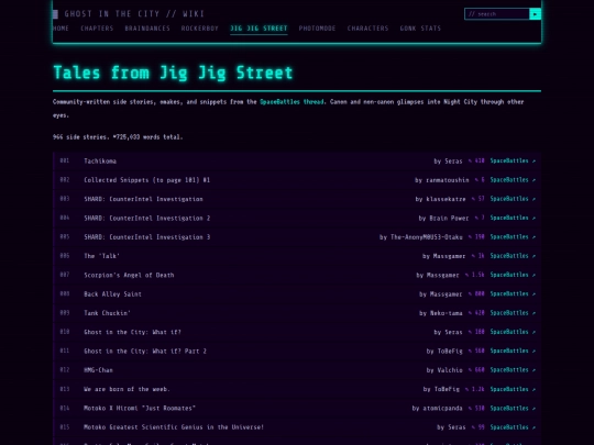 sidestories screenshot