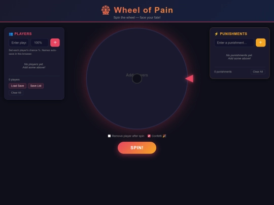 WheelOfPain screenshot