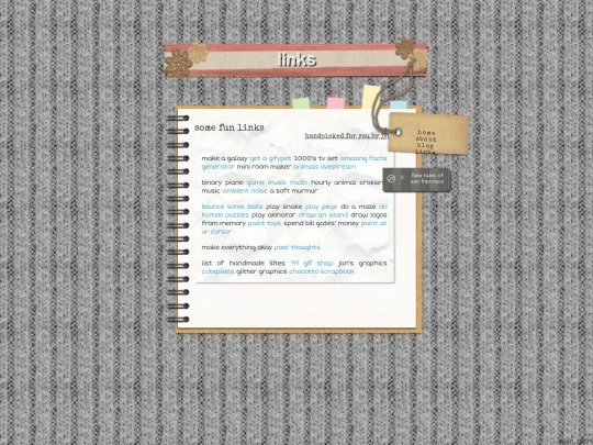 links screenshot