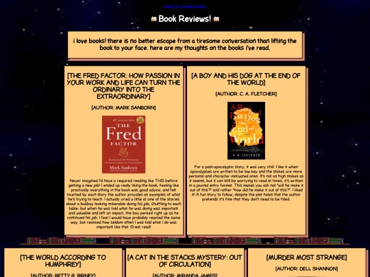 reviewcorner/books/books screenshot