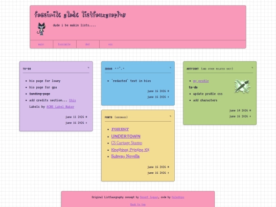 listfauxgraphy/ocs screenshot