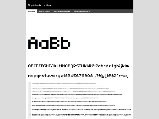 webfontkit-20260621-131336/tinyunicode-demo screenshot