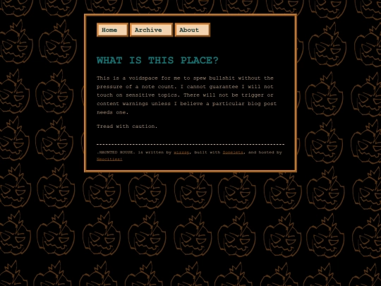 navigation/blog/about screenshot