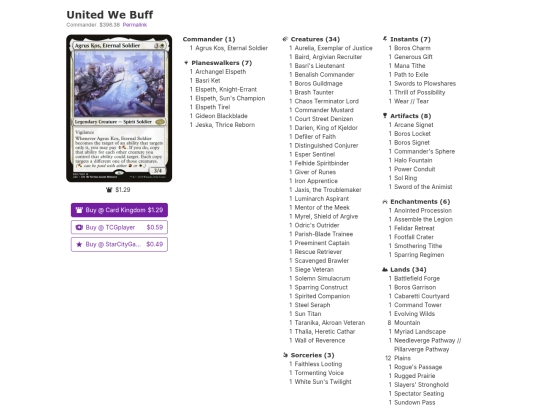 decklists/ArgusKosEternalSoldier screenshot