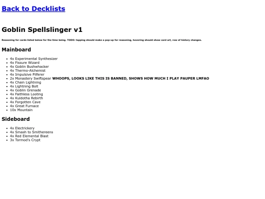 decklists/goblinslinger screenshot