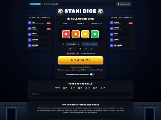 stani_online_color_dice screenshot