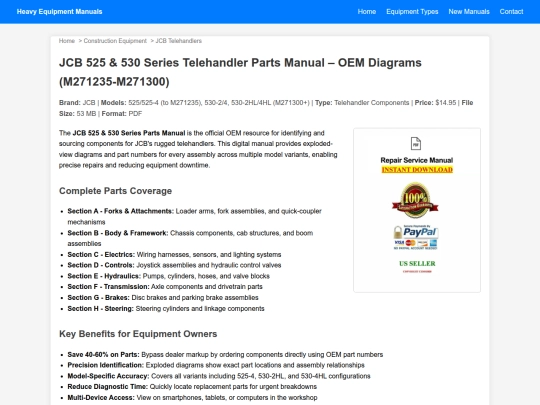 jcb-525-530-series-parts-manual-oem-digital-download screenshot