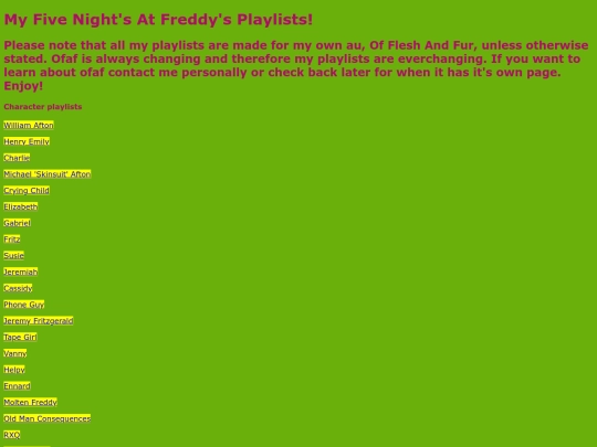 fnafplaylist screenshot