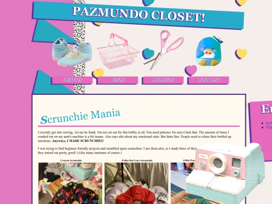 closet/projects screenshot