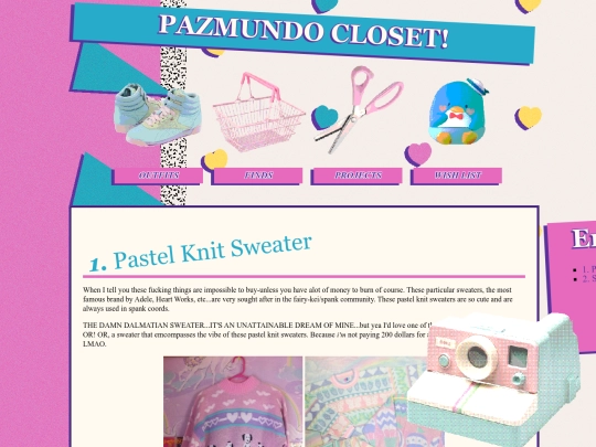 closet/wish screenshot