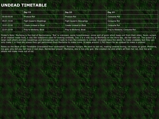 carnus/undeadtimetable screenshot