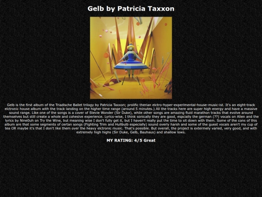 music/gelb screenshot