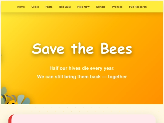 projects/helpthebees screenshot