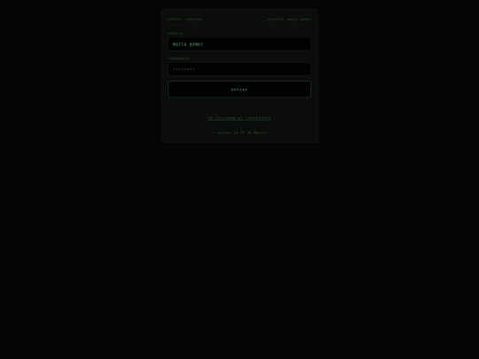 login screenshot