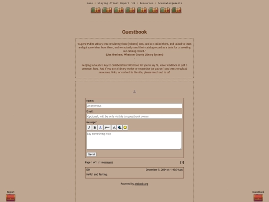 guestbook screenshot