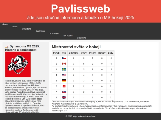 hokejMS screenshot