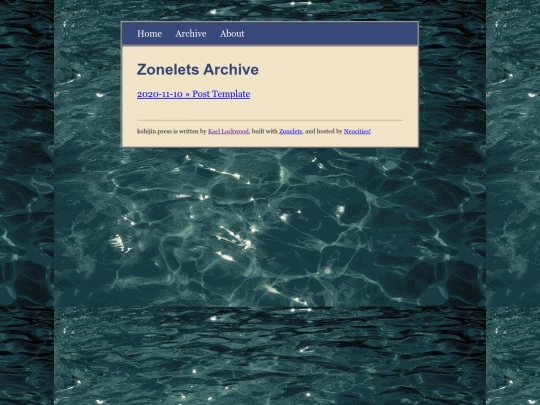 blog/archive screenshot