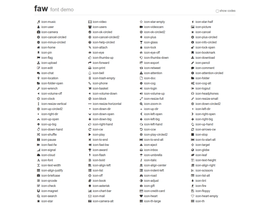 fonts/FAW screenshot