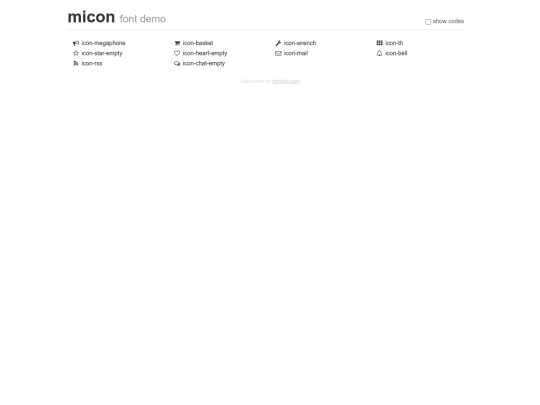 fonts/micon screenshot