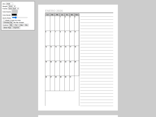 html/agenda screenshot