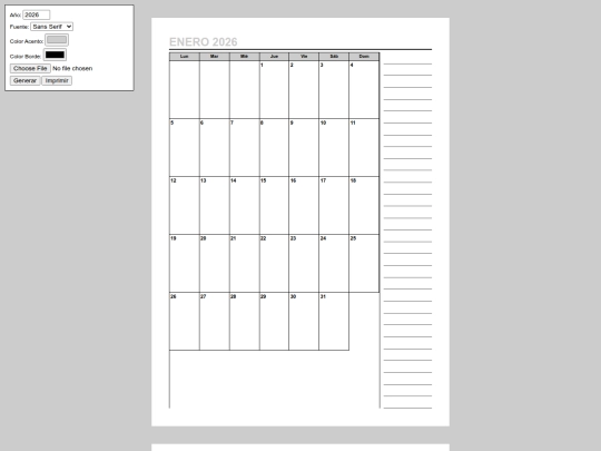 html/agenda2 screenshot