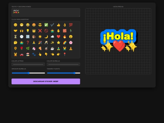 html/stickertexto screenshot
