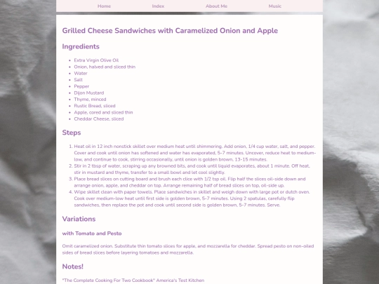 Don't Look/grilledcheesesandwicheswithcaramelizedonionandapple screenshot