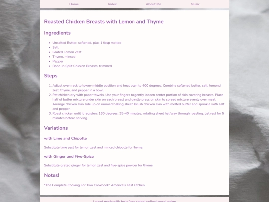 Don't Look/roastedchickenbreastswithlemonandthyme screenshot