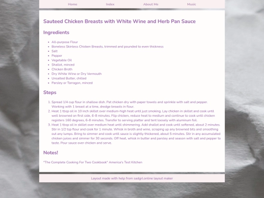 Don't Look/sauteedchickenbreastswithwhitewineandherbpansauce screenshot