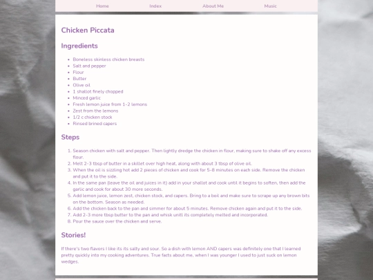 Recipes/chickenpiccata screenshot
