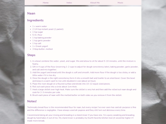 Recipes/naan screenshot
