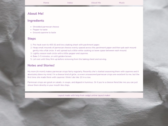 Recipes/parmesancrisps screenshot